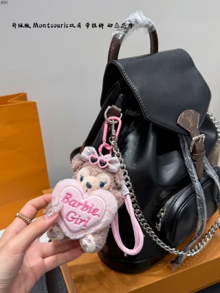 Louis Vuitton Montsouris Black Leather Backpack view 3