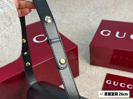 Gucci 1955 Horsebit Shoulder Bag Black view 3