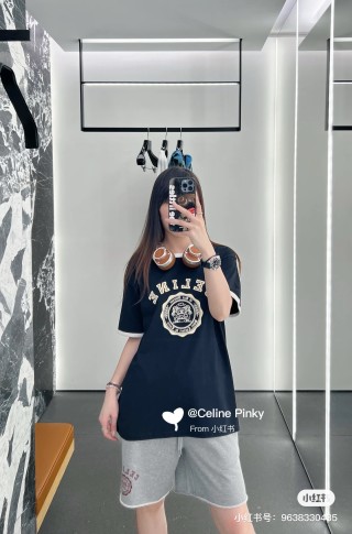Black Oversized Graphic Logo T-Shirt with White Circle Emblem view 1