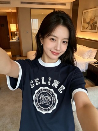 Black Oversized Graphic Logo T-Shirt with White Circle Emblem view 2