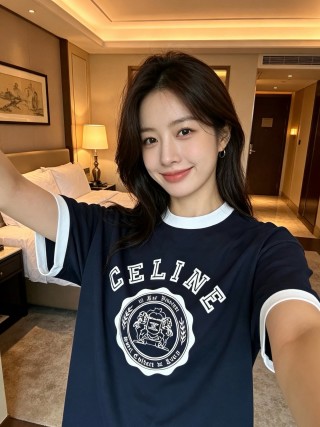 Black Oversized Graphic Logo T-Shirt with White Circle Emblem view 3