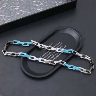 Louis Vuitton Monogram Chain Necklace - Multi-Color Palladium view 3