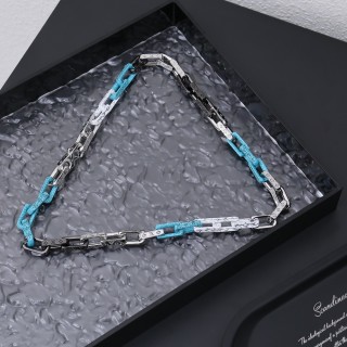 Louis Vuitton Monogram Chain Necklace - Multi-Color Palladium view 5