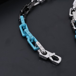 Louis Vuitton Monogram Chain Necklace - Multi-Color Palladium view 8