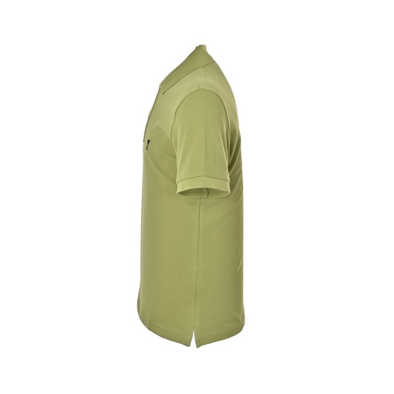 Ami Paris Heart Logo Polo Shirt – Sage Green view