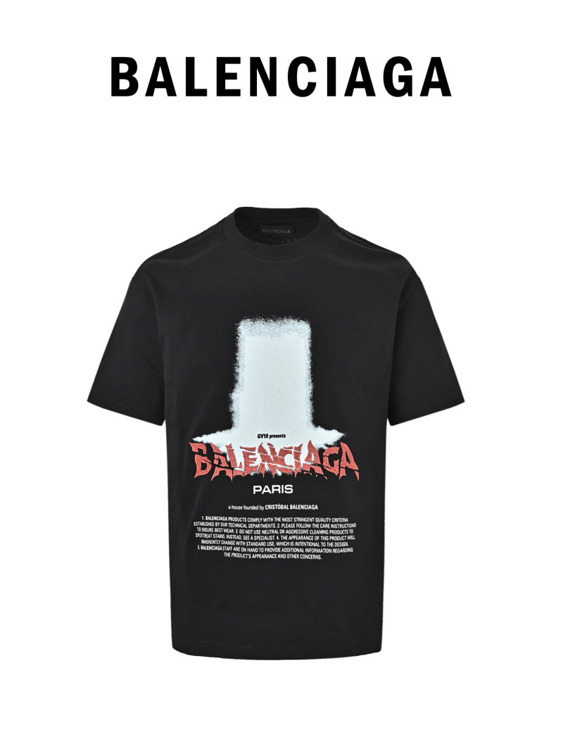 Black Oversized Graphic Print T-Shirt with Red Logo view