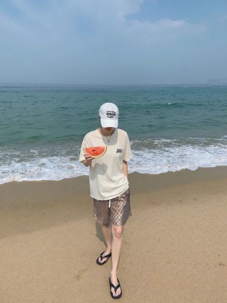 Gucci GG Monogram Brown Shorts view 3