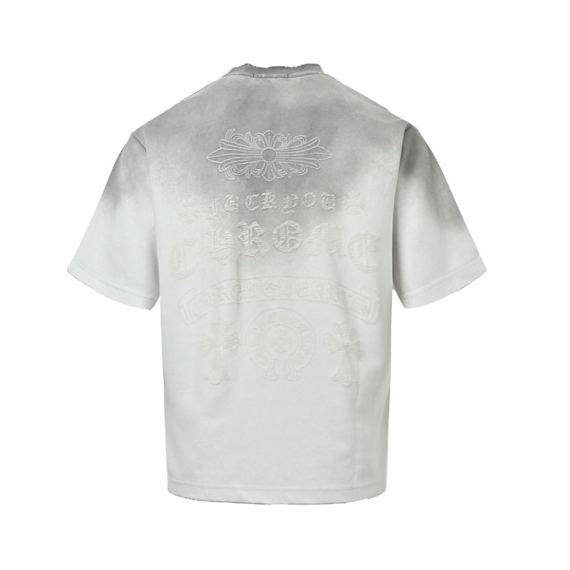 Gradient Tie-Dye Short Sleeve Tee Grey White view