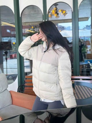 Moncler Cream Puffer Down Jacket view 3