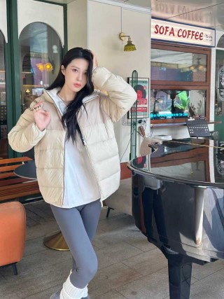 Moncler Cream Puffer Down Jacket view 4