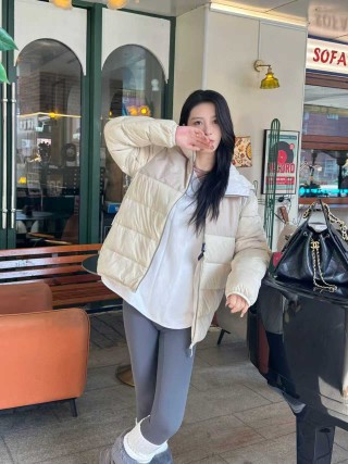 Moncler Cream Puffer Down Jacket view 7