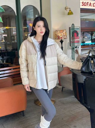 Moncler Cream Puffer Down Jacket view 8