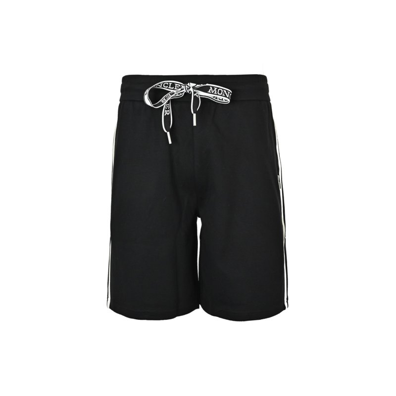 Moncler Black Shorts with Tape Detail view