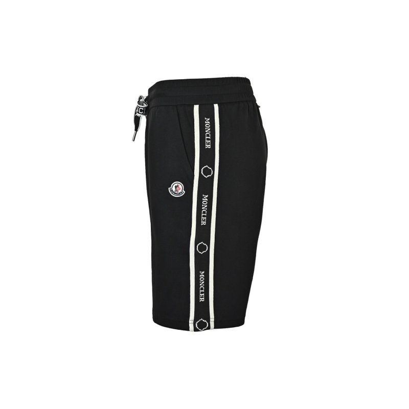 Moncler Black Shorts with Tape Detail view