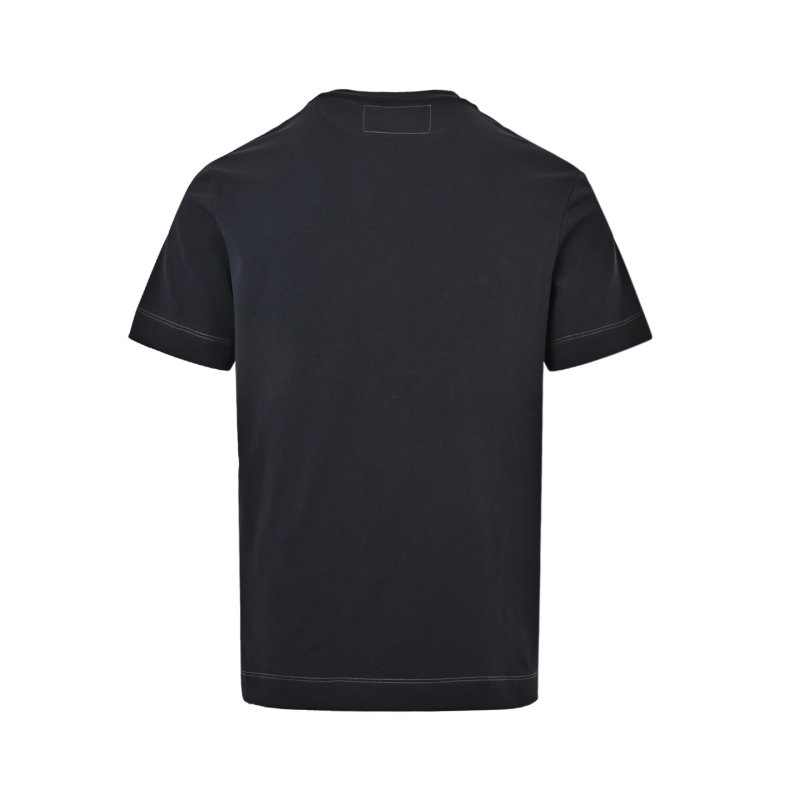 Black Pocket T-Shirt with Orange Label Detail view