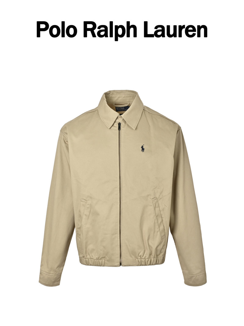 Polo Ralph Lauren Pony Embroidered Harrington Jacket Khaki