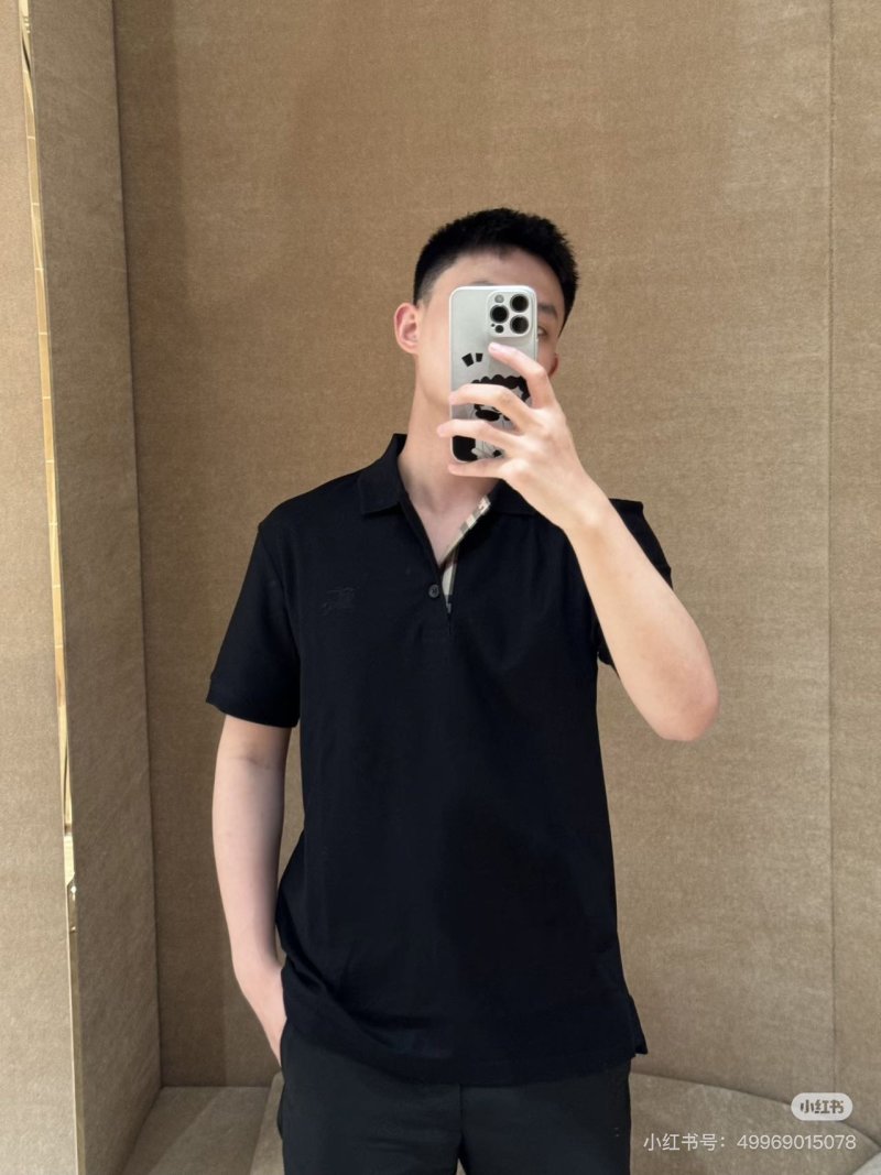 Burberry Black Short Sleeve Polo Shirt view
