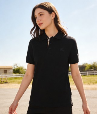 Burberry Black Short Sleeve Polo Shirt view 5