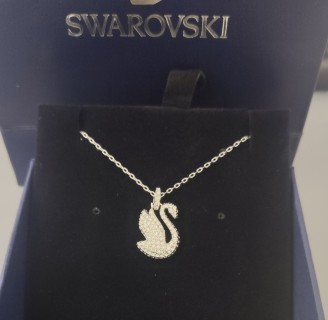 Swarovski Iconic Swan White Crystal Pendant Necklace view 3