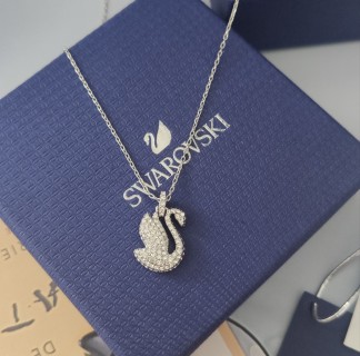 Swarovski Iconic Swan White Crystal Pendant Necklace view 5
