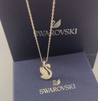 Swarovski Iconic Swan White Crystal Pendant Necklace view 6