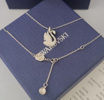 Swarovski Iconic Swan White Crystal Pendant Necklace view 8