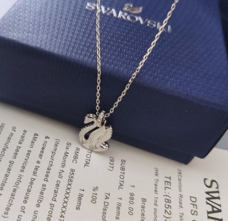 Swarovski Iconic Swan White Crystal Pendant Necklace view 9