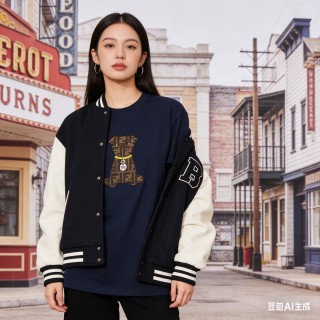 Navy Bear Logo Graphic T-Shirt view 2