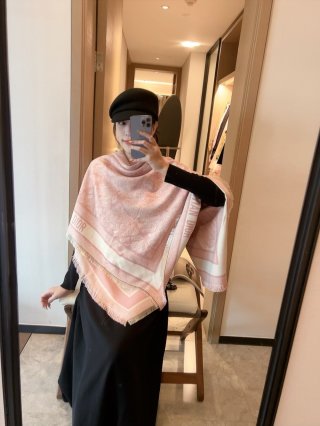 Dior Twill Square Scarf Pink 140x140cm view 2