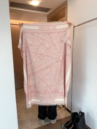 Dior Twill Square Scarf Pink 140x140cm view 3