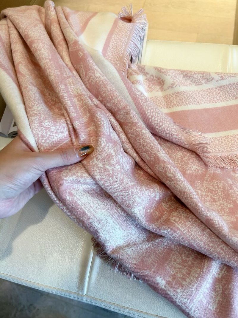 Dior Twill Square Scarf Pink 140x140cm view