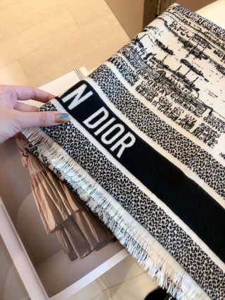 Dior Twill Square Scarf Pink 140x140cm view 7