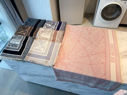 Dior Twill Square Scarf Pink 140x140cm view 9