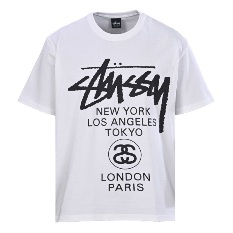 Stüssy Broxk NYC Compton Santa Ana Brooklyn Venice White T-Shirt view
