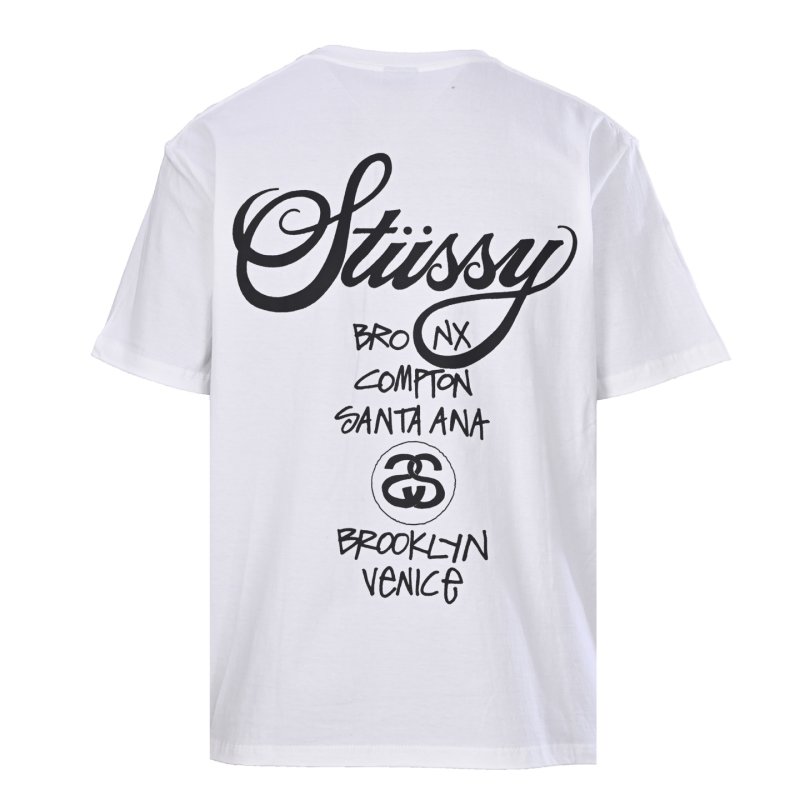 Stüssy Broxk NYC Compton Santa Ana Brooklyn Venice White T-Shirt view