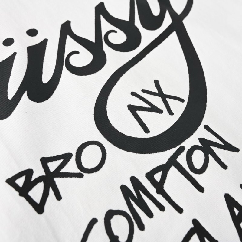 Stüssy Broxk NYC Compton Santa Ana Brooklyn Venice White T-Shirt view