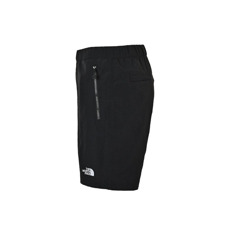Black Utility Cargo Shorts with D-Ring Detail view