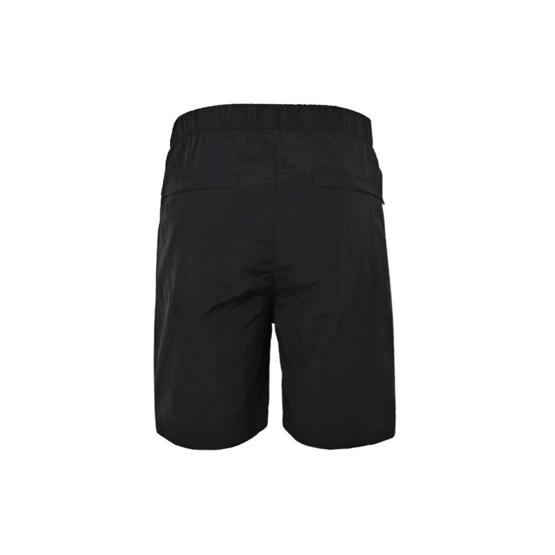 Black Utility Cargo Shorts with D-Ring Detail view