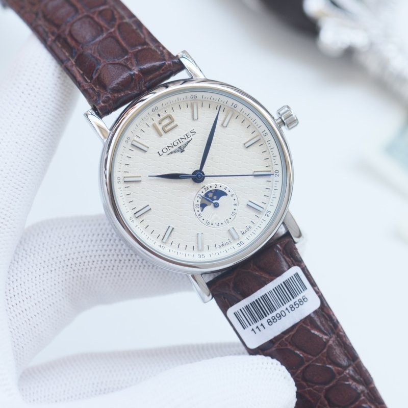 Longines Master Collection Moon Phase Silver Dial Men's Watch