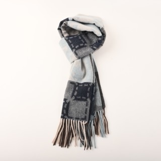Vivienne Westwood Saturn Orb Colorblock Wool Cashmere Fringe Scarf view 2