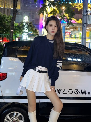 Adidas Three Stripes Navy Crewneck Sweatshirt view 4