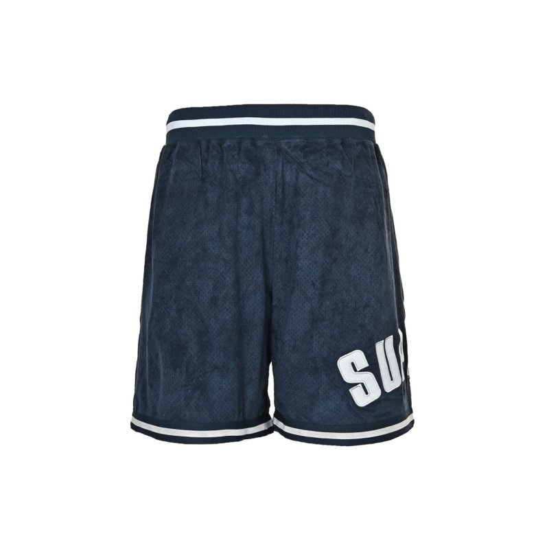Supreme Navy Basketball Shorts with White Trim view