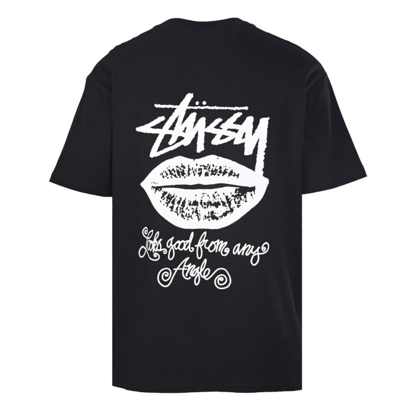 Stüssy Black Graphic Logo T-Shirt view