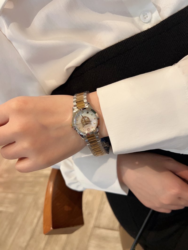 Gucci G-Timeless Two-Tone Watch with Cream Dial