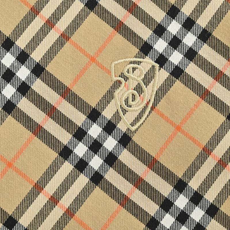 Burberry Beige Check Short Sleeve Button-Up Shirt view