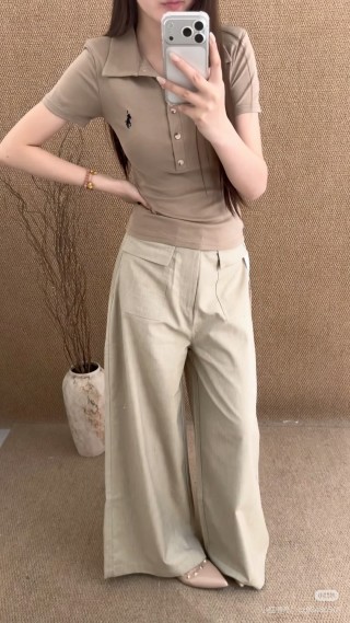 Polo Ralph Lauren Women's Classic Fit Polo Shirt Tan view 3