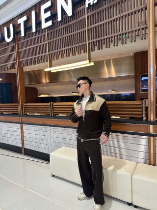 Cream & Black Color-Block Track Jacket view 2
