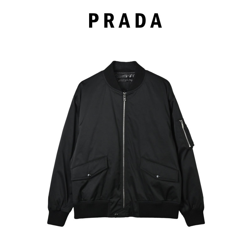 Black Oversized Bomber Jacket with Ribbed Cuffs view