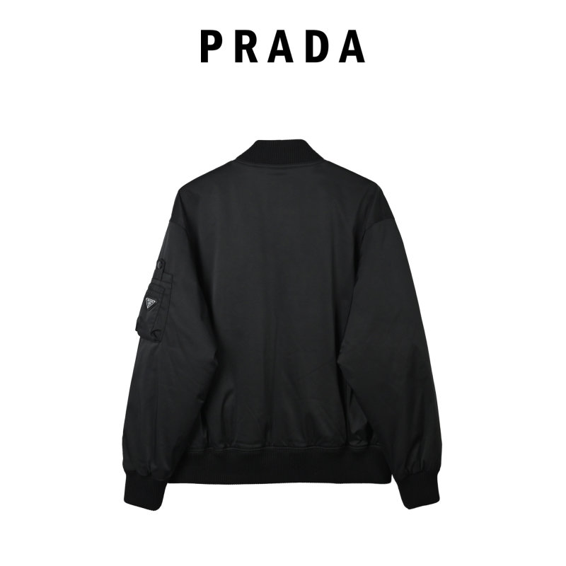Black Oversized Bomber Jacket with Ribbed Cuffs view