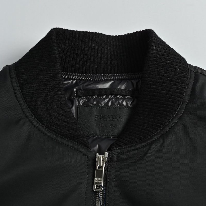 Black Oversized Bomber Jacket with Ribbed Cuffs view